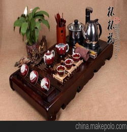 生产销售 汝窑茶具批发 个性陶瓷茶具 高档茶具茶盘鸡血红 三足